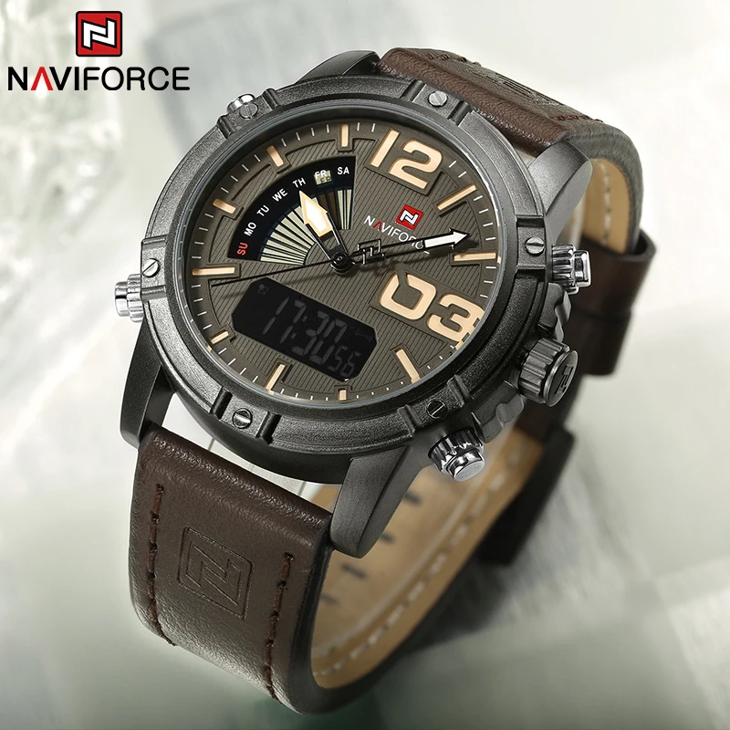 Luxury Watch Maker - NAVIFORCE Topmerk herenhorloge Multifunctioneel LED digitaal