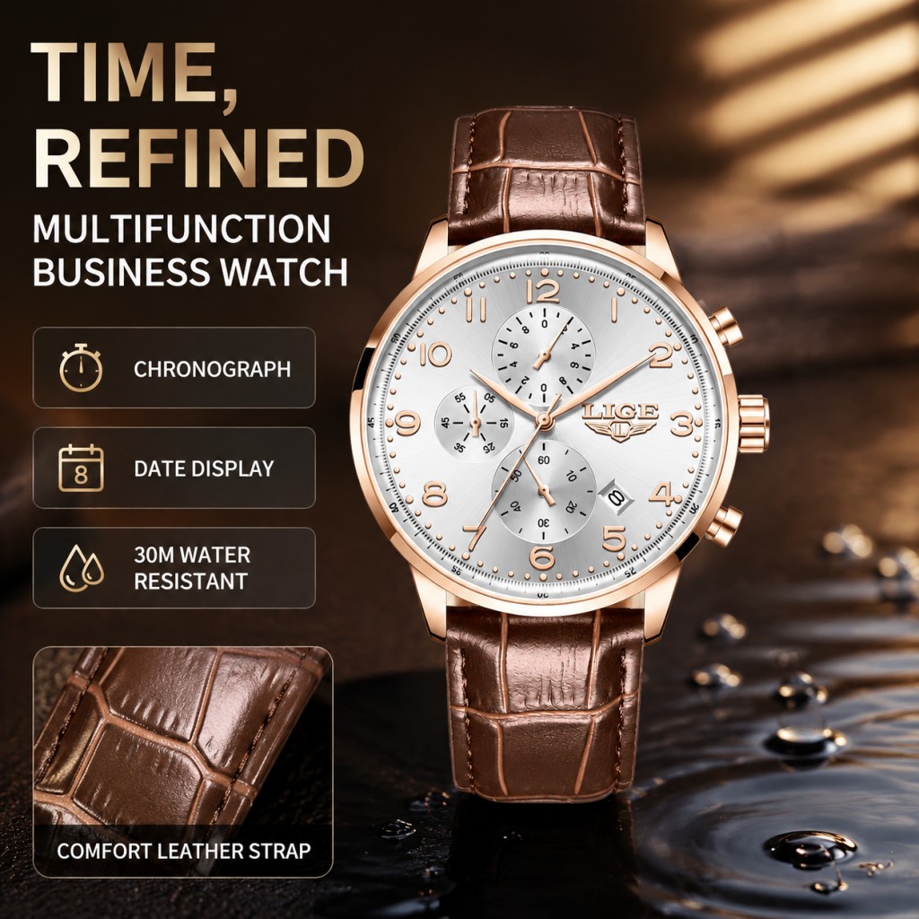 Luxury Watch Top 10 - LIGE Nieuw Herenhorloge Mode Topmerk Luxe
