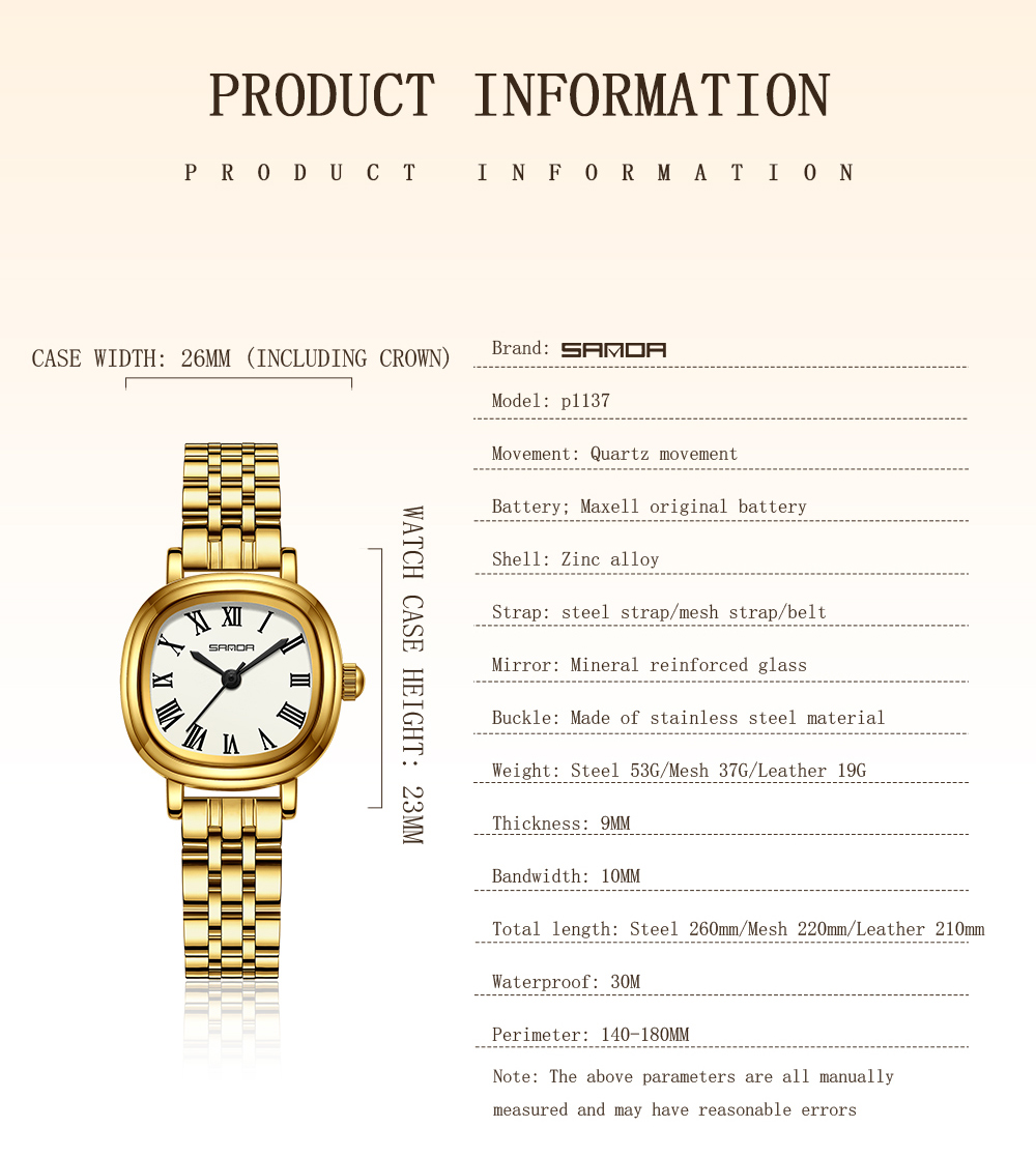 SANDA Top 1137 dames quartz ho - Luxury Watch Top 10 recensie en prijs